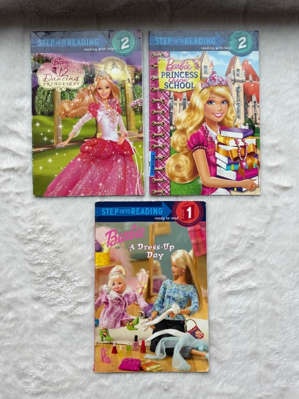 Barbie Step Into Reading Book Bundle of 3 Early Readers Level 1 & 2